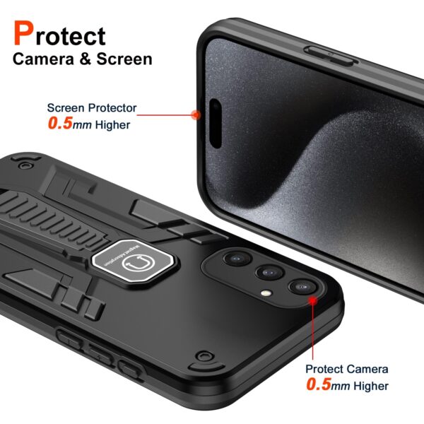 Forcell Samsung Galaxy S24 5G Shockproof Holder Θήκη Σκληρή - Black