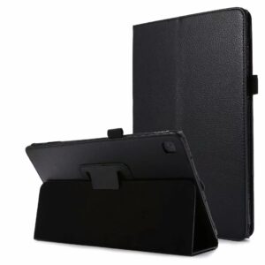 Θήκη Samsung Galaxy Tab A7 10.4'' T500/T505 Μαύρο Litchi Texture Horizontal Solid Color Case with Holder Black