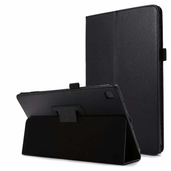 Θήκη Samsung Galaxy Tab A7 10.4'' T500/T505 Μαύρο Litchi Texture Horizontal Solid Color Case with Holder Black