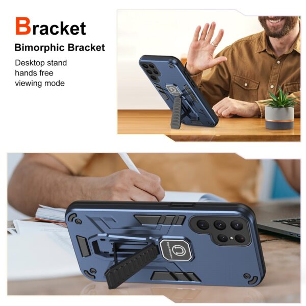 Forcell Samsung Galaxy S24 Ultra 5G Shockproof Holder Θήκη Σκληρή - Blue