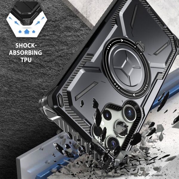 Forcell Samsung Galaxy S24 Ultra 5G Armor Series Holder Θήκη Σκληρή - Black