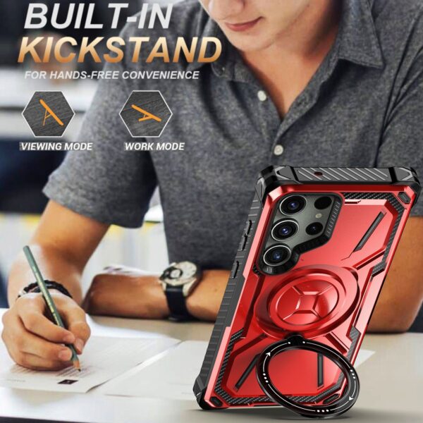 Forcell Samsung Galaxy S24 Ultra 5G Armor Series Holder Θήκη Σκληρή - Black