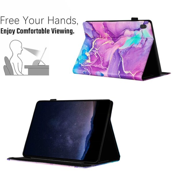 Θήκη Lenovo Tab M10 X605 / X505 Μωβ Marble Litchi Smart Tablet Case Purple