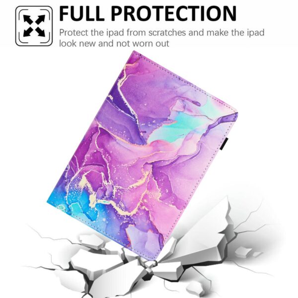 Θήκη Lenovo Tab M10 X605 / X505 Μωβ Marble Litchi Smart Tablet Case Purple