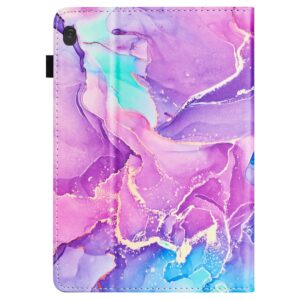 Θήκη Lenovo Tab M10 X605 / X505 Μωβ Marble Litchi Smart Tablet Case Purple