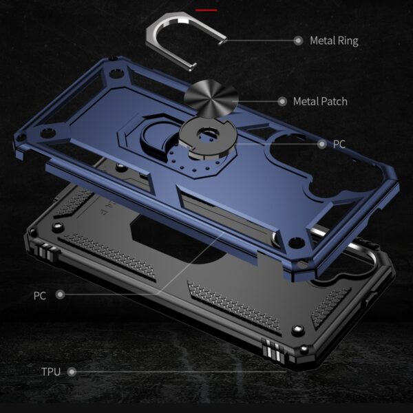 Forcell Samsung Galaxy S24 5G Shockproof Holder Θήκη Σκληρή - Blue