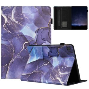 Θήκη Lenovo Tab M10 X605 / X505 Μωβ Σκούρο Marble Litchi Smart Tablet Case Purple Dark