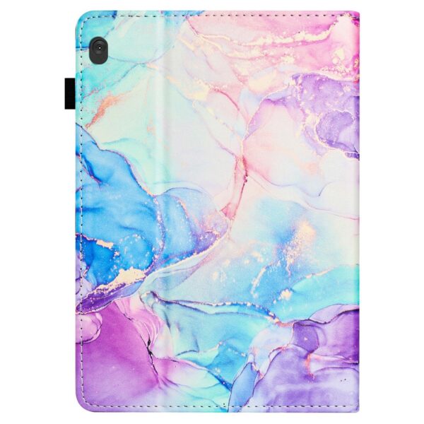 Θήκη Lenovo Tab M10 X605 / X505 Μωβ-Μπλε Marble Litchi Smart Tablet Case Purple Blue