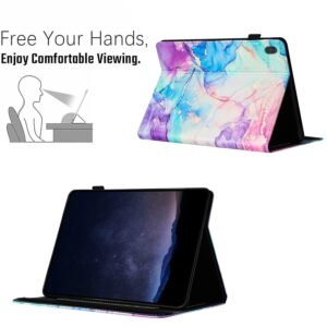 Θήκη Lenovo Tab M10 X605 / X505 Μωβ-Μπλε Marble Litchi Smart Tablet Case Purple Blue