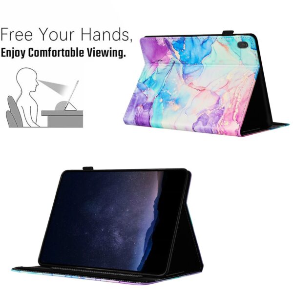 Θήκη Lenovo Tab M10 X605 / X505 Μωβ-Μπλε Marble Litchi Smart Tablet Case Purple Blue