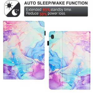 Θήκη Lenovo Tab M10 X605 / X505 Μωβ-Μπλε Marble Litchi Smart Tablet Case Purple Blue