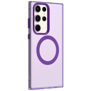 Forcell Samsung Galaxy S24 Ultra 5G MagSafe Hybrid Θήκη Σιλικόνης Διάφανη - Purple