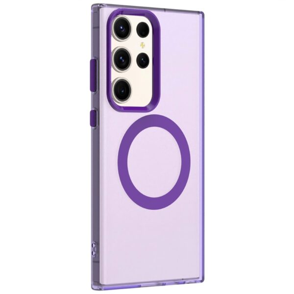 Forcell Samsung Galaxy S24 Ultra 5G MagSafe Hybrid Θήκη Σιλικόνης Διάφανη - Purple