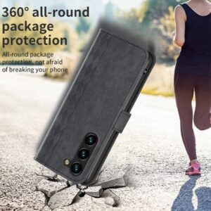 Tel1 Samsung Galaxy S24 5G / S25 5G Plaid Εmbossed Θήκη Βιβλίο - Black