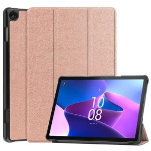 Θήκη Lenovo Tab M10 10.1" (3rd Gen) Ροζ-Χρυσό Custer Texture 3-Fold Holder Tablet Case Rose Gold