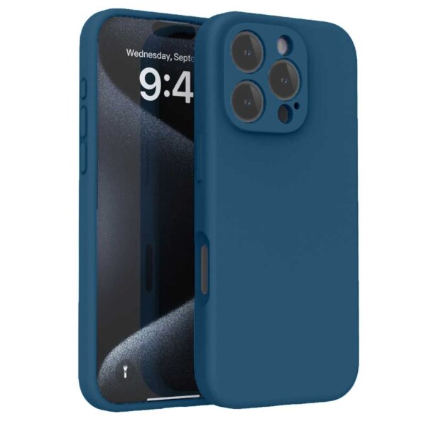 Forcell iPhone 16 Pro Max Θήκη Σιλικόνης Soft - Blue