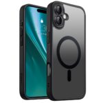 Forcell iPhone 16 MagSafe Matte Θήκη Σιλικόνης - Black