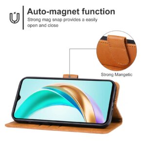 Tel1 Honor X6b Wallet Θήκη Βιβλίο - Brown