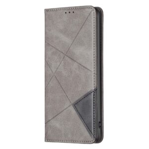Tel1 Honor X6b Rhombus Texture Magnetic Θήκη Βιβλίο - Grey