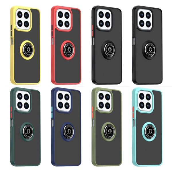 Forcell Honor X6b Q Shadow Ring Holder Θήκη Σιλικόνης - Tinted Black