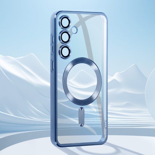 Forcell Samsung Galaxy S24 5G Magsafe Electro Θήκη Σκληρή Διάφανη - Blue