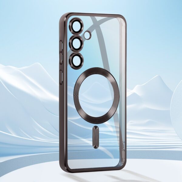 Forcell Samsung Galaxy S24 5G Magsafe Electro Θήκη Σκληρή Διάφανη - Black