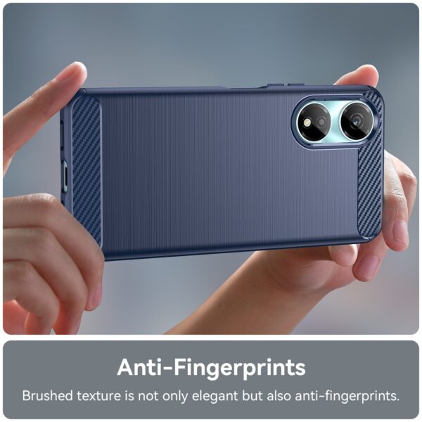 Forcell Honor X7Β 4G / X7B 5G / Honor 90 Carbon Fiber Θήκη Σιλικόνης - Blue