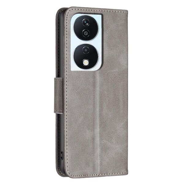 Tel1 Honor X7Β 4G / X7B 5G / Honor 90 Retro Lambskin Pure Color Θήκη Βιβλίο - Grey