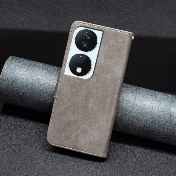 Tel1 Honor X7Β 4G / X7B 5G / Honor 90 Retro Lambskin Pure Color Θήκη Βιβλίο - Grey