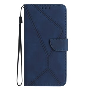 Tel1 Honor X7Β 4G / X7B 5G / Honor 90 Stitching Embossed Θήκη Βιβλίο - Blue