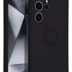 Forcell Samsung Galaxy S24 Ultra 5G Μαύρο Finger Grip Θήκη Σιλικόνης - Black