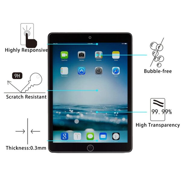 Apple iPad 9.7" 2017 / 2018 Προστατευτικό Τζαμάκι 2 PCS 9H 2.5D Explosion-proof Tempered Glass Film