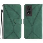 Tel1 TCL 505 Stitching Embossed Θήκη Βιβλίο - Green