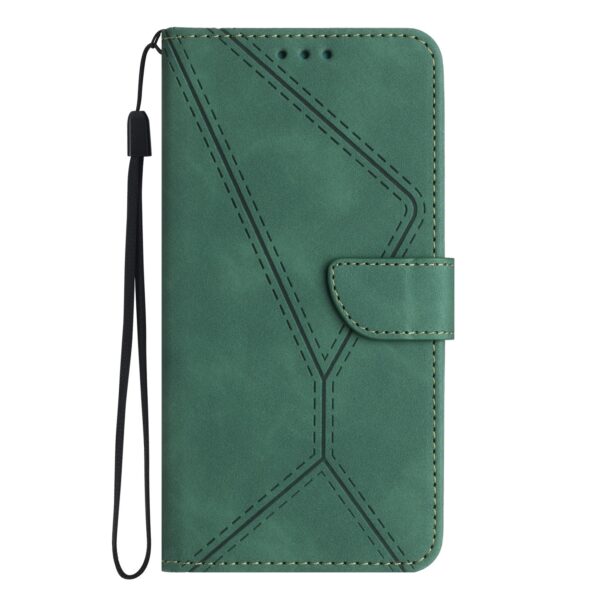 Tel1 TCL 505 Stitching Embossed Θήκη Βιβλίο - Green