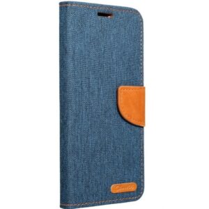 Tel1 Samsung Galaxy A35 5G Canvas Θήκη Βιβλίο - Blue Brown