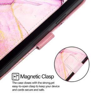 Tel1 TCL 505 Marble Pattern Θήκη Βιβλίο - Pink