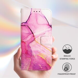 Tel1 TCL 505 Marble Pattern Θήκη Βιβλίο - Pink
