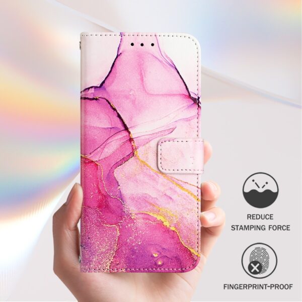 Tel1 TCL 505 Marble Pattern Θήκη Βιβλίο - Pink