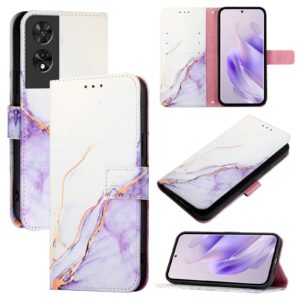 Tel1 TCL 505 Marble Pattern Θήκη Βιβλίο - Purple