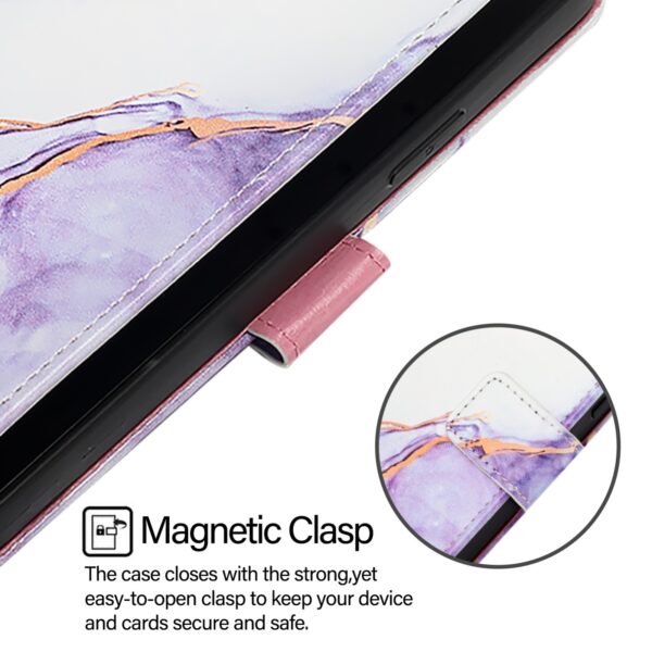 Tel1 TCL 505 Marble Pattern Θήκη Βιβλίο - Purple