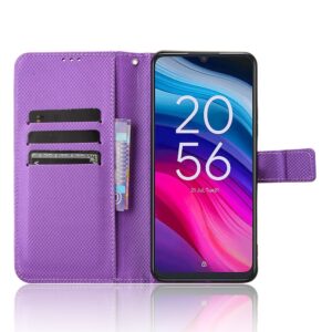 Tel1 TCL 505 Diamond Texture Θήκη Βιβλίο - Purple