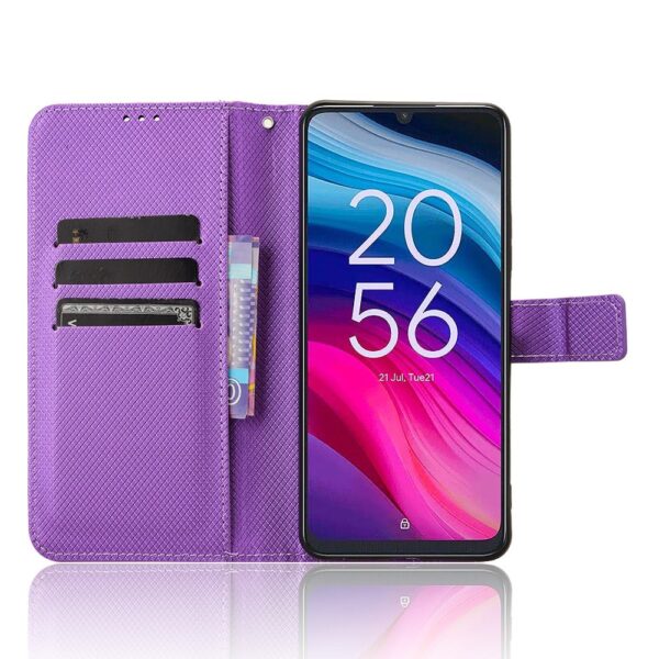 Tel1 TCL 505 Diamond Texture Θήκη Βιβλίο - Purple