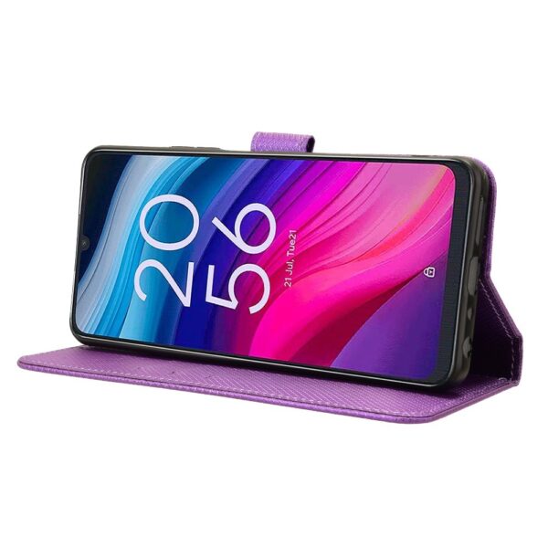 Tel1 TCL 505 Diamond Texture Θήκη Βιβλίο - Purple