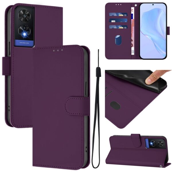 Tel1 TCL 505 Skin Feel Solid Color Θήκη Βιβλίο - Violet