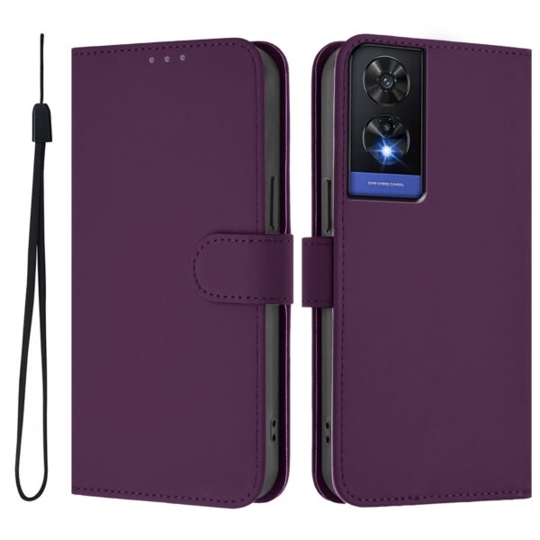 Tel1 TCL 505 Skin Feel Solid Color Θήκη Βιβλίο - Violet