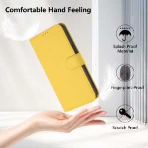 Tel1 TCL 505 Skin Feel Solid Color Θήκη Βιβλίο - Yellow