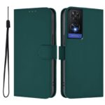 Tel1 TCL 505 Skin Feel Solid Color Θήκη Βιβλίο - Green