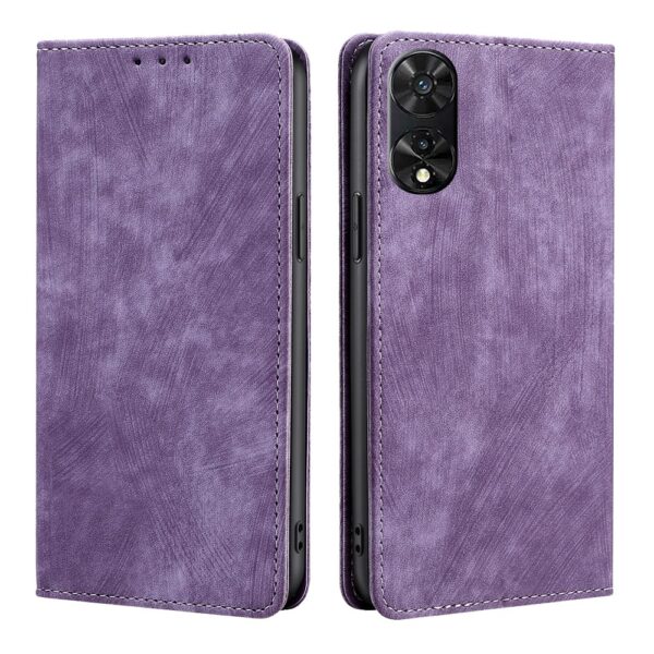 Tel1 TCL 505 Skin Feel Anti-theft Θήκη βιβλίο - Purple