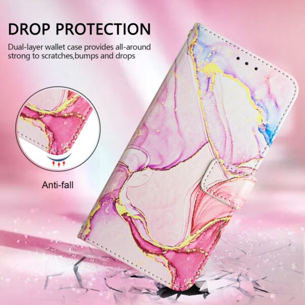Tel1 TCL 50 SE Marble Pattern Θήκη Βιβλίο - Rose Gold