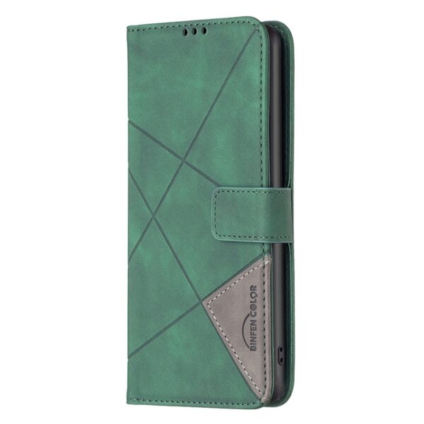 Tel1 TCL 50 SE Magnetic Buckle Rhombus Θήκη Βιβλίο - Green